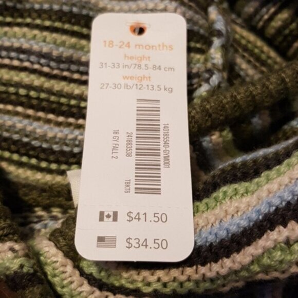 Gymboree boys 18-24 months knit hooded sweater, super soft NWT - Picture 4 of 6